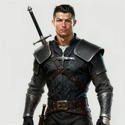 Cristiano Ronaldo The Witcher 3 character, highly detailed, digital fantasy character, painted portrait, artstation, concept art, hard focus, illustrations, works by Artgerm and Greg Rutkowski, Alphonse Mucha and Craig Mullins, James Jean, Andrey Ryabovichev, Mark Simonetti and Peter Morbacher, 16k,