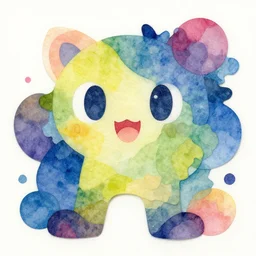 stunning clarity experimental cut paper mixed media blotchy character shape design by masaaki yuasa, pleasing palette watercolor masterpiece