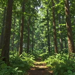 a clearing in a forest, digital art, highly detailed, realistic, bright colors, 8 k, trending on artstation, studio lighting