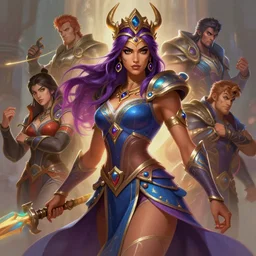 dynamic medium shot painted portrait, maya ali as storm mage, gaudy colours, aion, dota 2, divinity 2, octane render, matte painting concept art, official fanart behance hd artstation by jesper ejsing and rhads and lois van baarle and ilya kuvshinov and rossdraws