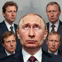 vladimir putin freaked out, looking to sky, by donato giancola and greg rutkowski and wayne barlow and zdzisław beksinski, realistic face, digital art