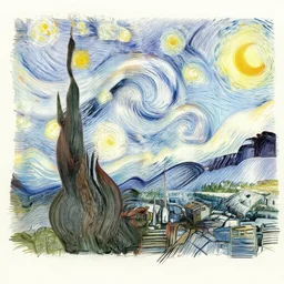 van gogh sketch of slums of miami
