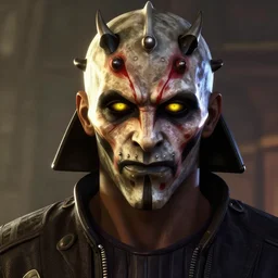 highly detailed portrait darth maul with yellow eyes in gta v, unreal engine, fantasy art by greg rutkowski, global illumination, radiant light