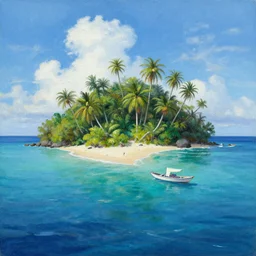 pandora island, painting