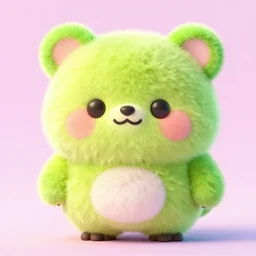 “ cute fuzzy 3 d animal, bright colours ”