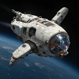 a hyperrealist concept art of the future in space,
