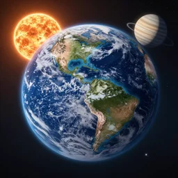 Earth,but the sun was replaced by Neptune,very detailed fantasy,16k