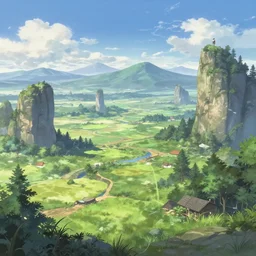 fantasy mystical anime landscape