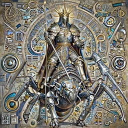 a holy paladin lord riding ontop a insect lord dramatic lighting cinematic establishing shot extremely high detail foto realistic cinematic lighting post processed