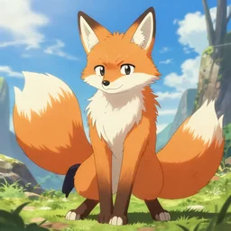 Kamina from Gurren Lagann as a fox anthro