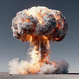atomic nuclear explosion, extremely detailed, sharp focus, wide view, full body shot, smooth, digital illustration, by james jean, by rossdraws, frank franzzeta, mcbess, sakimichan