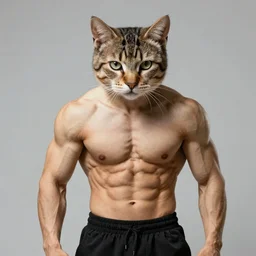 muscular kitten
