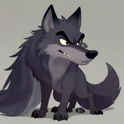 beautiful detailed character design of a cartoon mean scary werewolf, tlk, tlk, in the style of'don bluth'profile pic. deviantart adoptable, style of maple story and zootopia, portrait studio lighting by jessica rossier and brian froud in the style of disney balto, artstation deviantart alphonse mucha wild were wolf in the style of'don bluth'