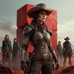 masterpiece concept art, a beautiful highly detailed sci - fi western lady as a literal red concrete block hybrid creature, extremly emotional, cinematic moody colors, realistic shaded lighting poster by ilya kuvshinov, magali villeneuve, artgerm, jeremy lipkin and michael garmash and rob rey, 8 k, intricate detail, cinematic lighting,