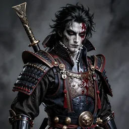 Male Victorian Gothic Samurai, hd, intricate, bloodborne, 8k, digital art