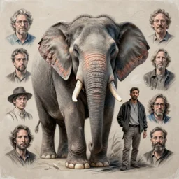 highly detailed vfx portrait of a character of an elephant stephen bliss, chalk, unrealengine, greg rutkowski, loish, rhads, beeple, chalk, makoto shinkai and lois van baarle, ilya kuvshinov, rossdraws, tom bagshaw, basil gogos