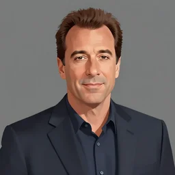 a study of cell shaded portrait of jerry seinfeld front view concept art, llustration, post grunge, concept art by josan gonzales and wlop, by james jean, Victo ngai, David Rubín, Mike Mignola, Laurie Greasley, highly detailed, sharp focus, alien, Trending on Artstation, HQ, deviantart, art by artgem