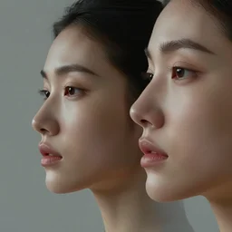 hight focus of a wonderful sweet wonderful symmetrical profile portrait of a lady with a clear skin, with a perfect lips, daz, emotional, new concept art, new interpretation of portrait, new era, digital art, fine art, dramatic light, cinematic, expressive, artstation, fantasy, render engine 8 k s 1