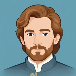 an alex gamsu jenkins illustration of the face of a person named archduke petyr von pekormunch the vi