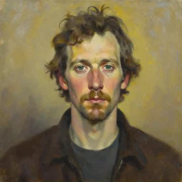 oilpainting portrait of tom waits, by lucian freud, rimlight