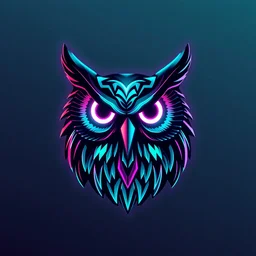 owl logo synthwave 8 k