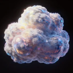 puffy clouds made of chrome, james jean style, colourful, volumetric light,, dramatic light, analogue photo, vfx art, digital painting, digital illustration, unreal engine render,