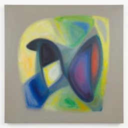 abstract sculpture by shusei nagaoka, david rudnick, airbrush on canvas, pastell colours, cell shaded
