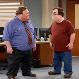 Dwight from the Office battling it out with Ron from Parks and Recreation