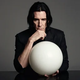 Nick Cave pondering his orb