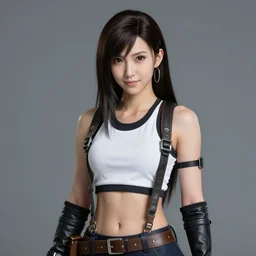 portrait of tifa from final fantasy game