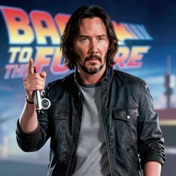 Keanu reeves In Back to the future 4K detailed super realistic