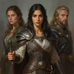 portrait, maya ali as a sorcerer, octane render, unreal engine, gwent, painting concept art, by lorenzo mastroianni, anna podedworna, pablo hurtado de mendoza