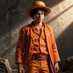 Nicholas cage as monkey d luffy, color