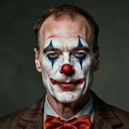 portrait of walter white as a birthday clown, gritty!, highly detailed, caustics, artstation, concept art, smooth, sharp focus, war corespondent, by artgerm and greg rutkowski and alphonse mucha, 8 k