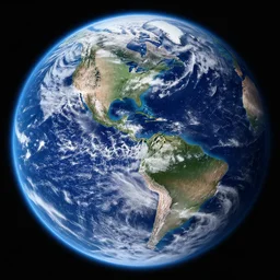 A photo of earth from space