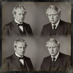 boris!!! johnson!!! daguerreotype portrait photograph of boris!!! johnson!!!. inspired by gerard grom and ansel adams and zdzislaw beksinski. highly detailed. old timey.