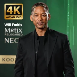 A still of Will Smith as Neo from The Matrix Reloaded. Extremely detailed. Beautiful. 4K. Award winning.