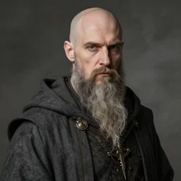 portrait from a handsome masculine balded wizard by artist kuvshinov ilya
