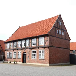 1 8 8 0 s big german farmhouse, red bricks, hanover, lower saxony