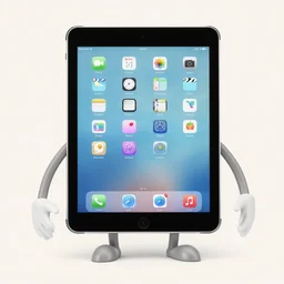 ipad with arms and legs