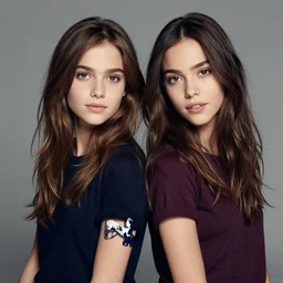 photoshoot of the wonder twins, zan and jayna. photorealistic, studio lighting, photographed in the style of annie leibovitz