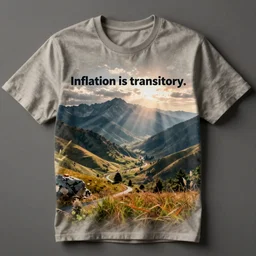 a tshirt with the text <Inflation is transitory>