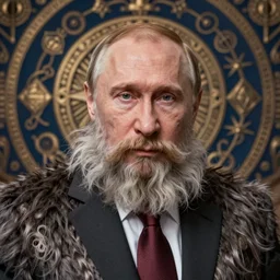 vladimir putin became ugly retarded furry, photo - realistic, color image, 2 k, highly detailed, occult art
