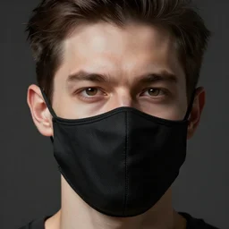 man with black fabric mask, highly detailed face!!!, true anatomy!, extremely detailed!, digital painting, unreal engine 5, art by tom bagshaw