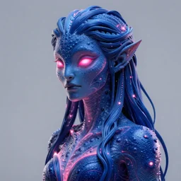 a xanathar made of bioluminescence slimy skin, fantasy, elegant, crisp 8 k line art, digital painting, artstation, unreal engine, octane render, emissive lighting, concept art, matte, sharp focus, hyper realistic lighting, illustration, deep royal blue and pink color scheme, art by dave kendall