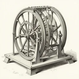 detailed, intricate technical drawings from 1 8 4 0 for a mechanical display attachment to babbage's difference engine