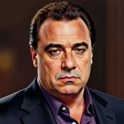 a stylized portrait of tony soprano drawn by aleksander rostov, details, hyper - detailed, disco elysium, hd, hdr, 4 k, 8 k