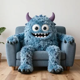 photograph of a couch that looks like a monster
