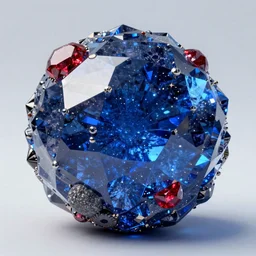 an extremely high quality octane render of a crystallised cybertronic cyberpunk massive dichroic gemstone made of kryptonite ruby moldavite petalite specimen, blue, glittering, highly detailed, highly polished, reflective, specular, complimentary colors, 8 k, hd photo, reflections, shimmering, sharp edges, crisp, deep water colors