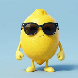a detailed portrait full body of anthropomorphe lemon with sunglasses  by Tomasz Alen Kopera and Peter Mohrbacher, 8k